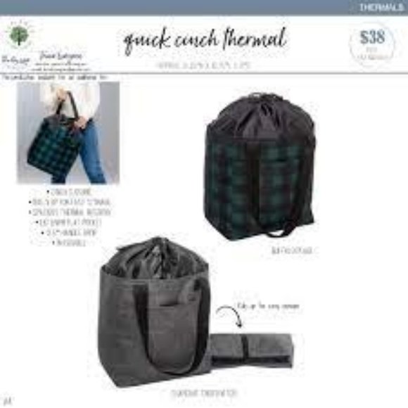 New Thirty One Quick Cinch Thermal Bag 